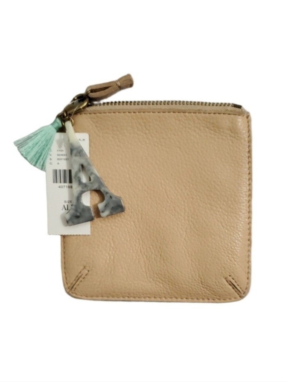 NWT Anthropologie Leather Monogram Pouch Letter A - Picture 5 of 5